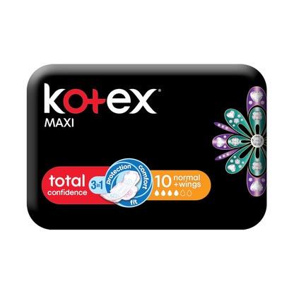 Kotex Maxi Normal Total Confidence Sanitary Pads With Wings 10