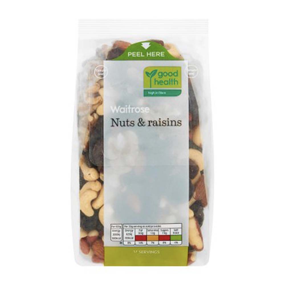 WAITROSE Nuts & Raisins - 510g - GO DELIVERY