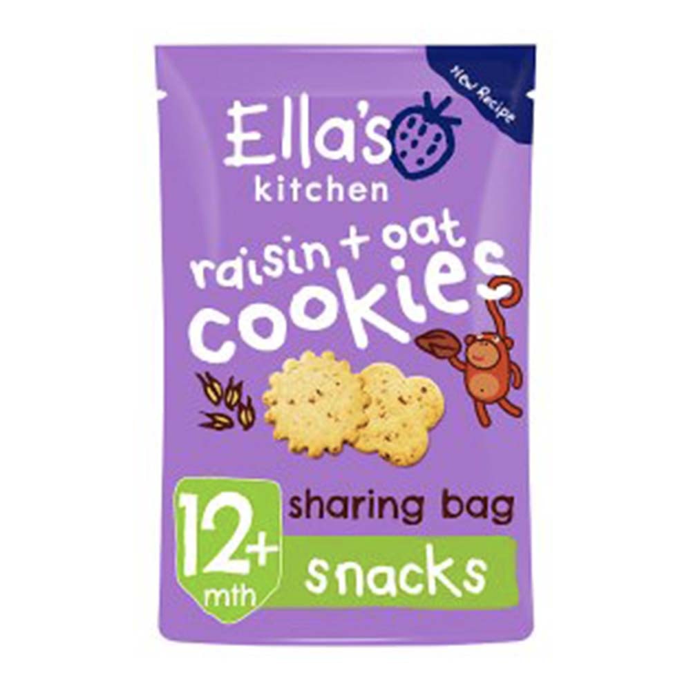 ELLA S KITCHEN Raisin Oat Cookies 80g GO DELIVERY   0146 16888 Ellas Kitchen Raisin Oat Cookies 80g 