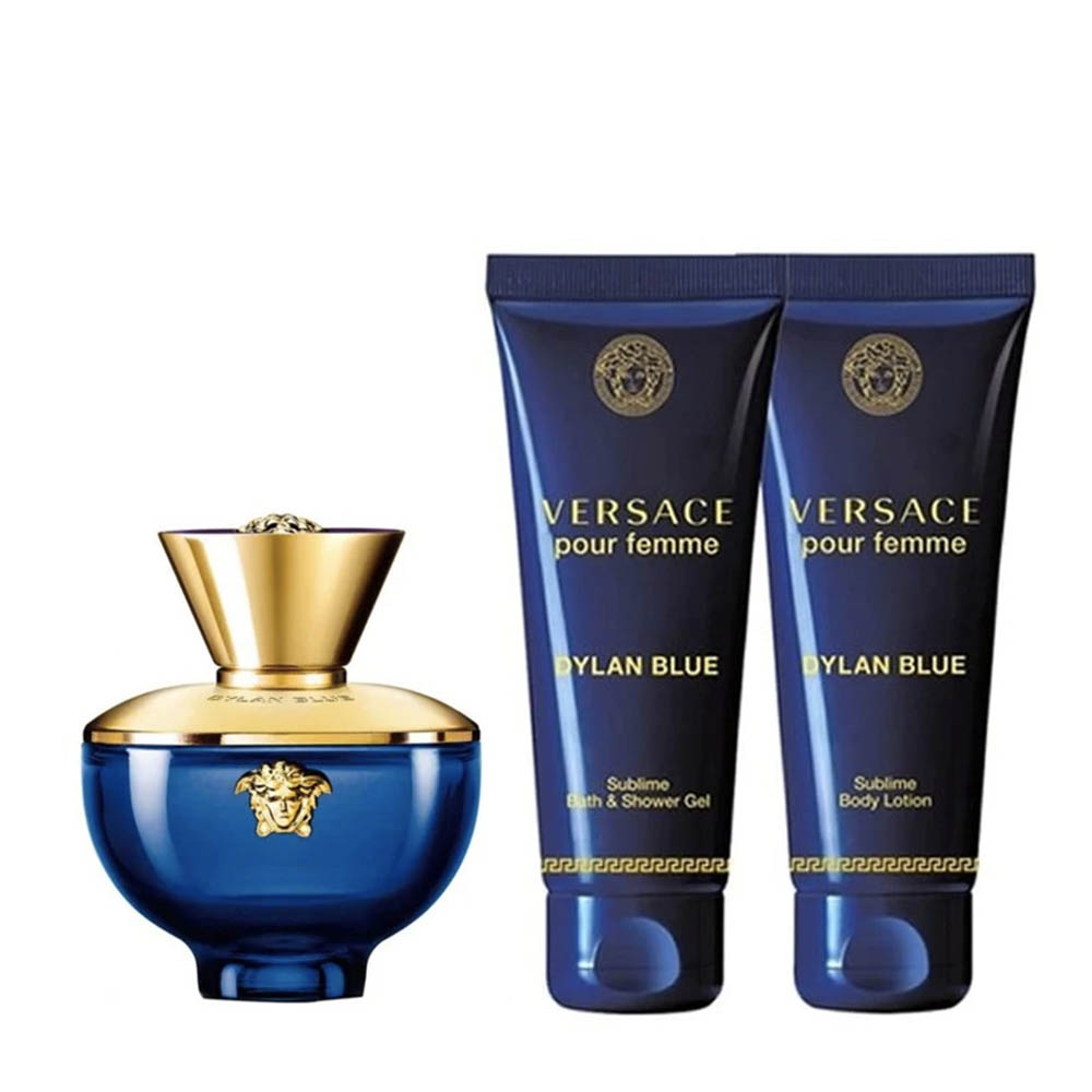 VERSACE Dylan Blue Pour Femme Edp50ml+Shower Gel50ml+Body Lotion50ml ...